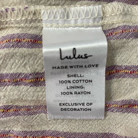 Lulus Magnificent Moments Cream and Purple Striped Midi Dress - Picture 5 of 7